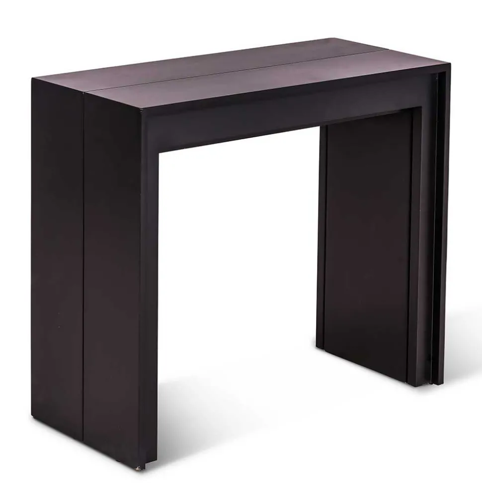 Konsolentisch verlängerbar als großer Esstisch Sumilar in Schwarz