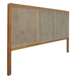 Kopfteil mit Wiener Geflecht und Teakholz Rahmen - Teako