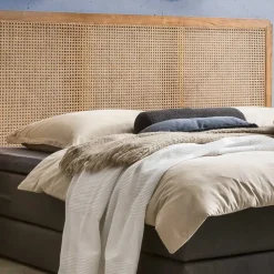 Kopfteil mit Wiener Geflecht und Teakholz Rahmen - Teako