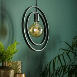 Kreis Design Pendelleuchte in Dunkelgrau - Akura