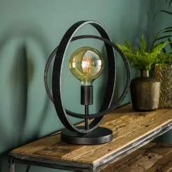 Kreis Design Tischlampe in Dunkelgrau - Canduss