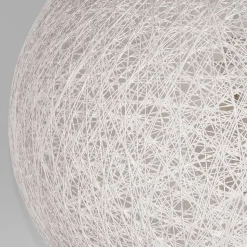 Kugelleuchte aus Flachs Gewebe in Weiß - Peso