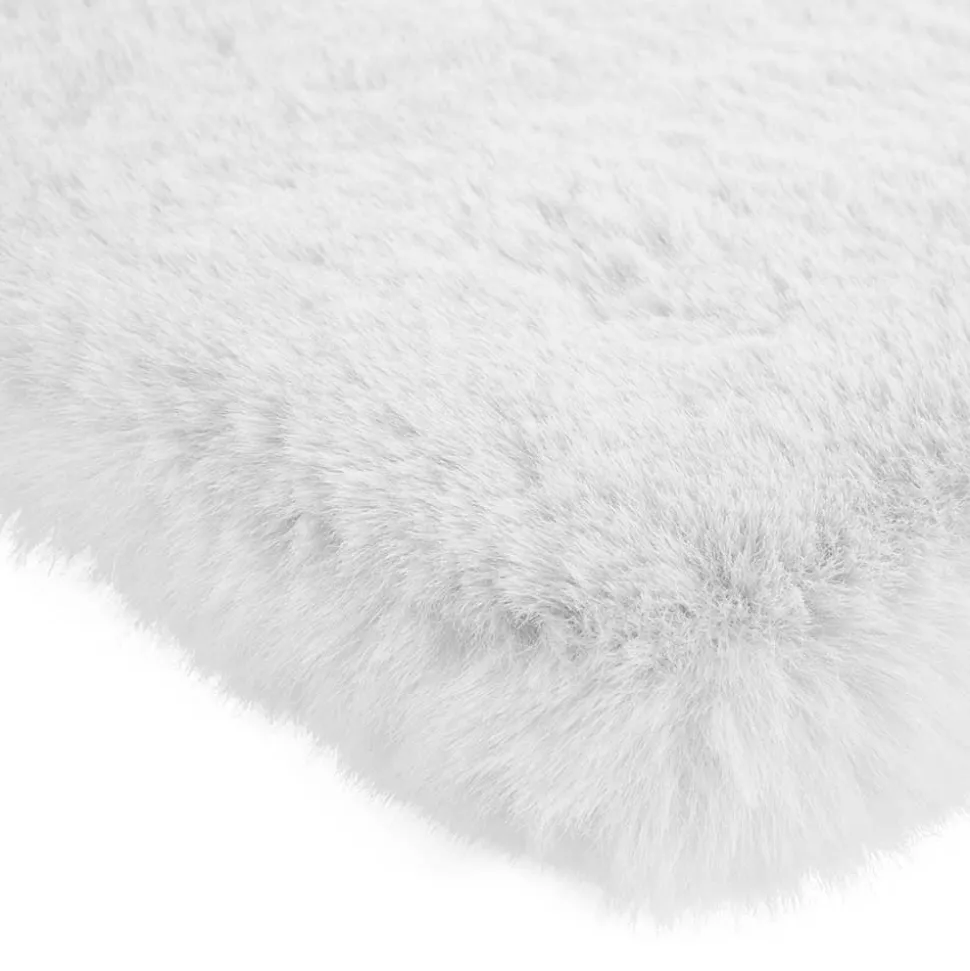 Kunstfell Teppich in Weiß - Dresinas