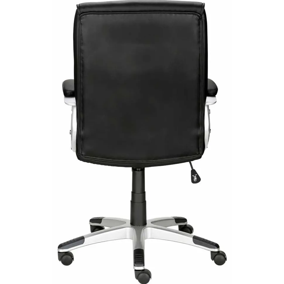 Kunstleder Bürosesseö in Schwarz & Chrom - Bicarion