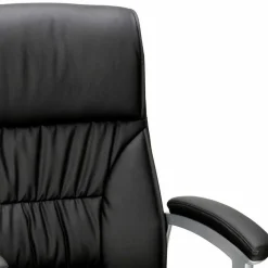 Kunstleder Bürosesseö in Schwarz & Chrom - Bicarion