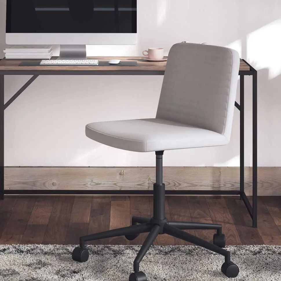 Kunstleder Bürostuhl in Grau - Ecero
