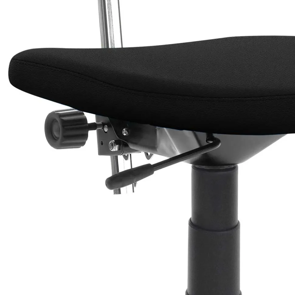 Kunstleder Bürostuhl in Schwarz - Mira