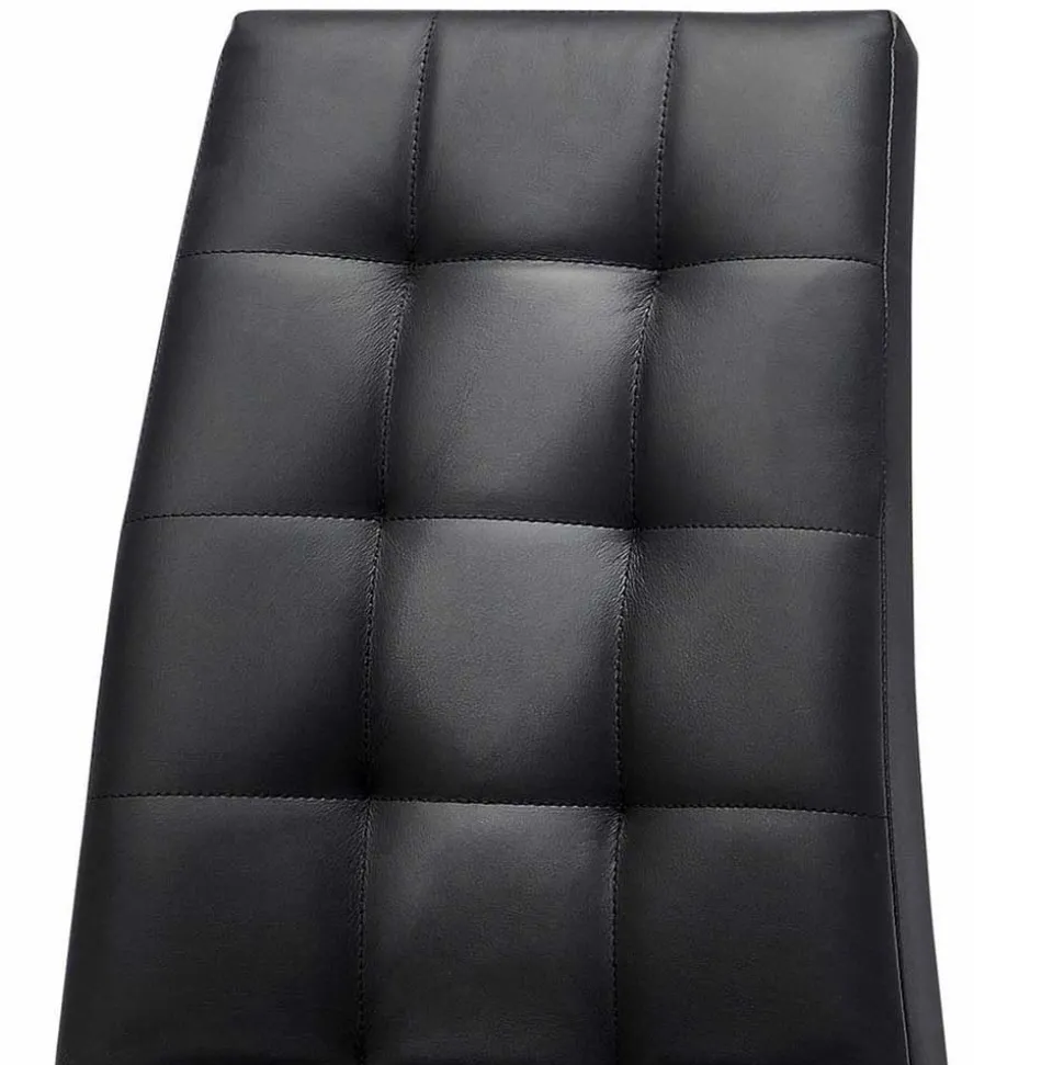 Kunstleder Esstischstühle in Schwarz - Stufanias (2er Set)