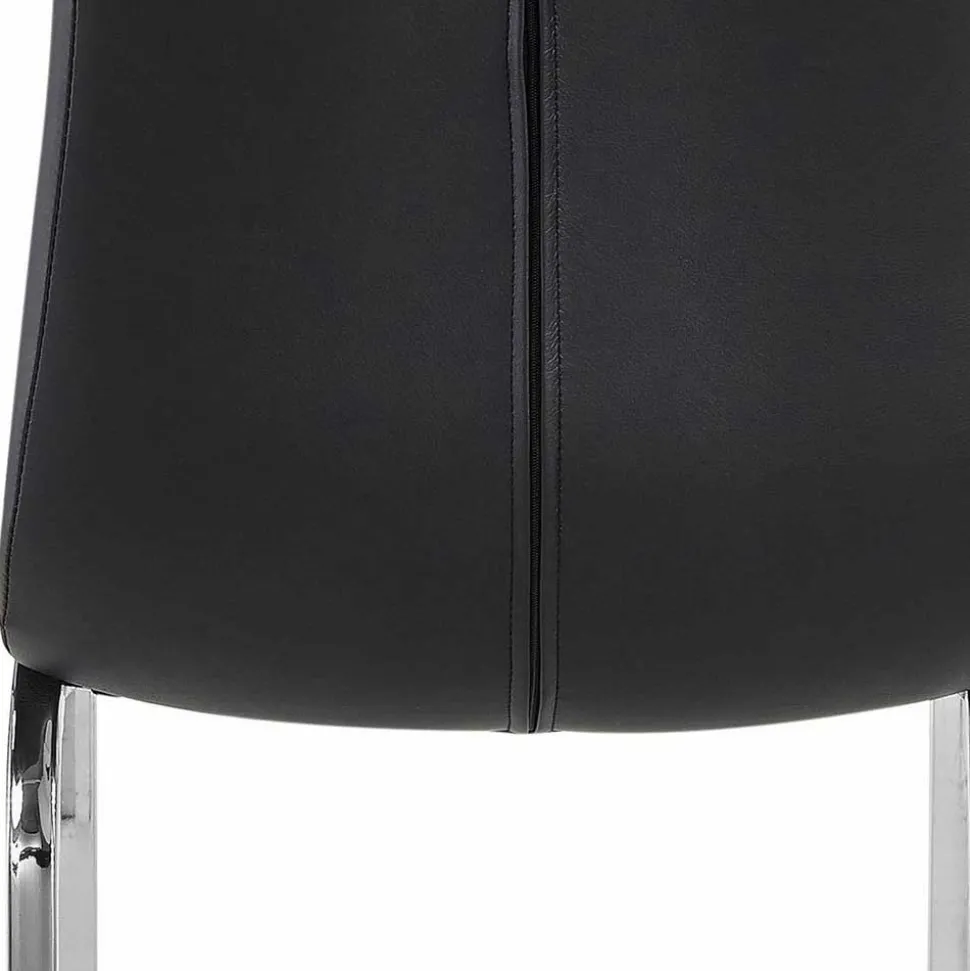 Kunstleder Esstischstühle in Schwarz - Stufanias (2er Set)