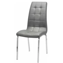 Kunstleder Küchenstühle in Grau - Alonso (2er Set)