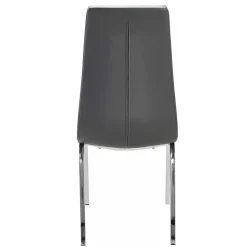 Kunstleder Küchenstühle in Grau - Alonso (2er Set)