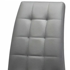 Kunstleder Küchenstühle in Grau - Alonso (2er Set)