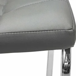 Kunstleder Küchenstühle in Grau - Alonso (2er Set)