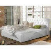 Kunstleder Polsterbett in Weiß - Compadro