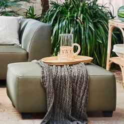 Kunstleder Polsterhocker 88x40x64 cm - Olterva