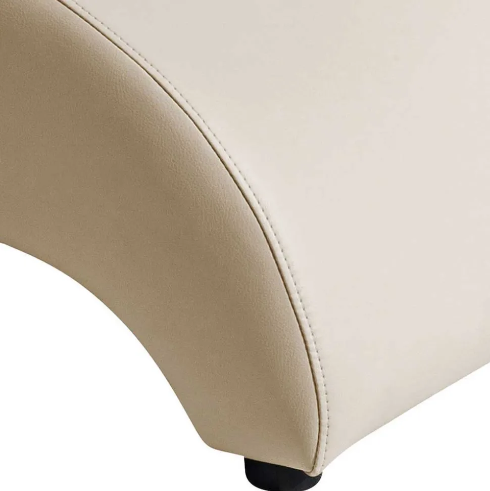Kunstleder Polstersessel in Cremefarben - Durango