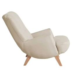 Kunstleder Polstersessel in Cremefarben - Durango