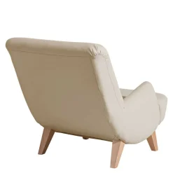 Kunstleder Polstersessel in Cremefarben - Durango