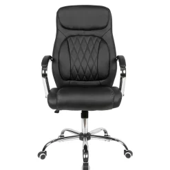 Kunstleder Schreibtischsessel in Schwarz - Elliot