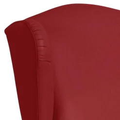 Kunstleder-Ohrensessel in Rot - Ponzas