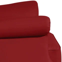 Kunstleder-Ohrensessel in Rot - Ponzas