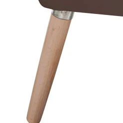 Kunstleder-Sessel in Braun und Buche Natur - Astina