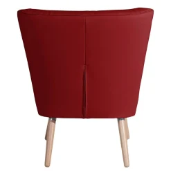 Kunstledersessel in Rot - Lilano