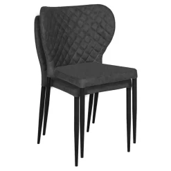 Kunstlederstühle mit Rauten Steppung - Trendenca (4er Set)