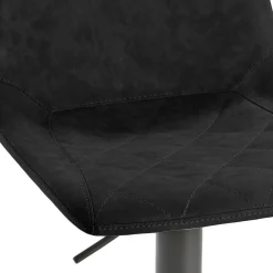 Kunstleder-Tresenstuhl in Schwarz - Derict