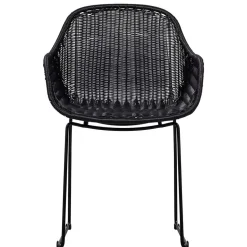 Kunstrattan Stühle in Schwarz - Delhia (2er Set)