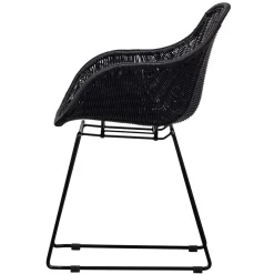 Kunstrattan Stühle in Schwarz - Delhia (2er Set)