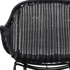 Kunstrattan Stühle in Schwarz - Delhia (2er Set)