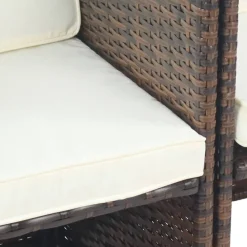 Kunstratten Outdoorstühle in Braun - Dorau (2er Set)