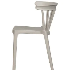 Kunststoff Stühle in Hellgrau - Modesta (2er Set)