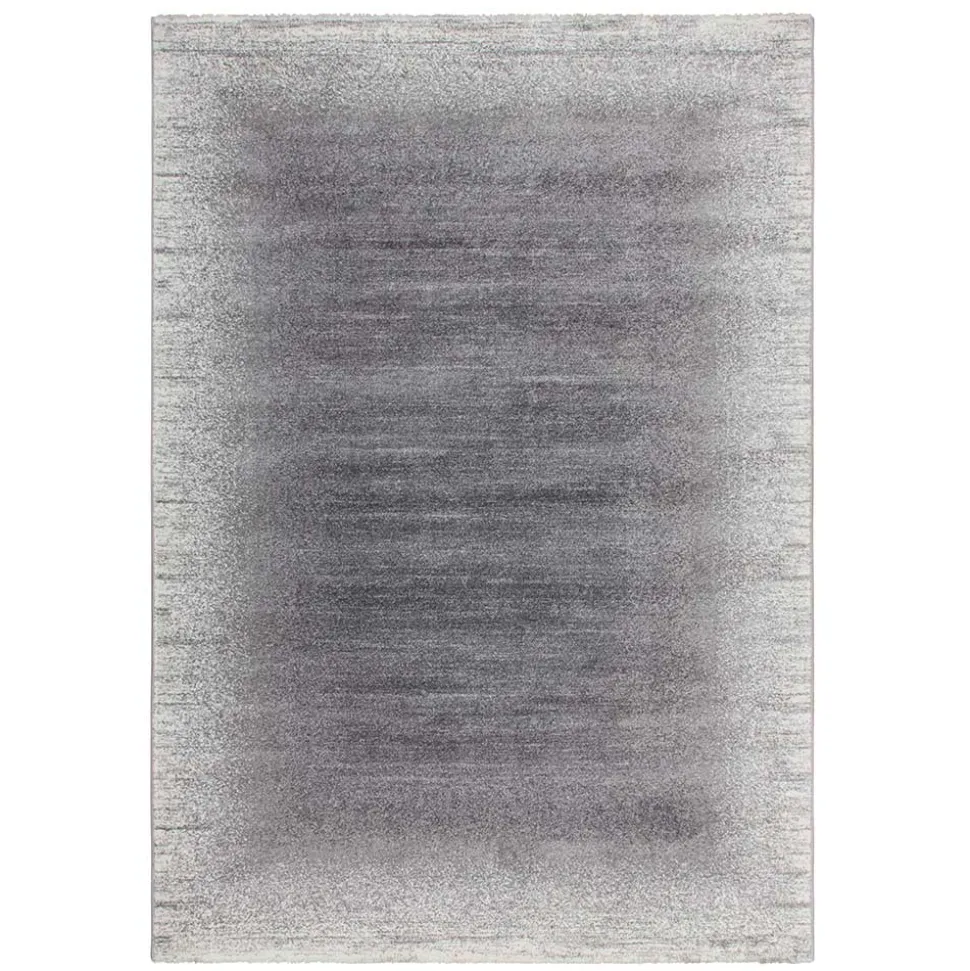 Kurzflor Teppich in Silbergrau - Atarina