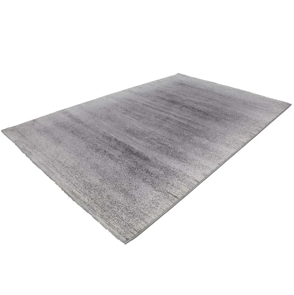 Kurzflor Teppich in Silbergrau - Atarina