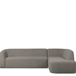 L Sofa im Skandi Design in Grau Chenille - Grandessa