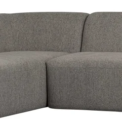 L Sofa im Skandi Design in Grau Chenille - Grandessa