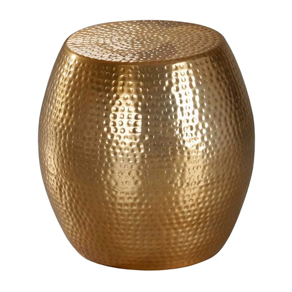 Lackierter Metall-Beistelltisch in Gold - Franc