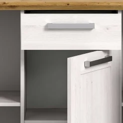 Landhaus Anrichte in Holzoptik Lärche Weiß - Tocella
