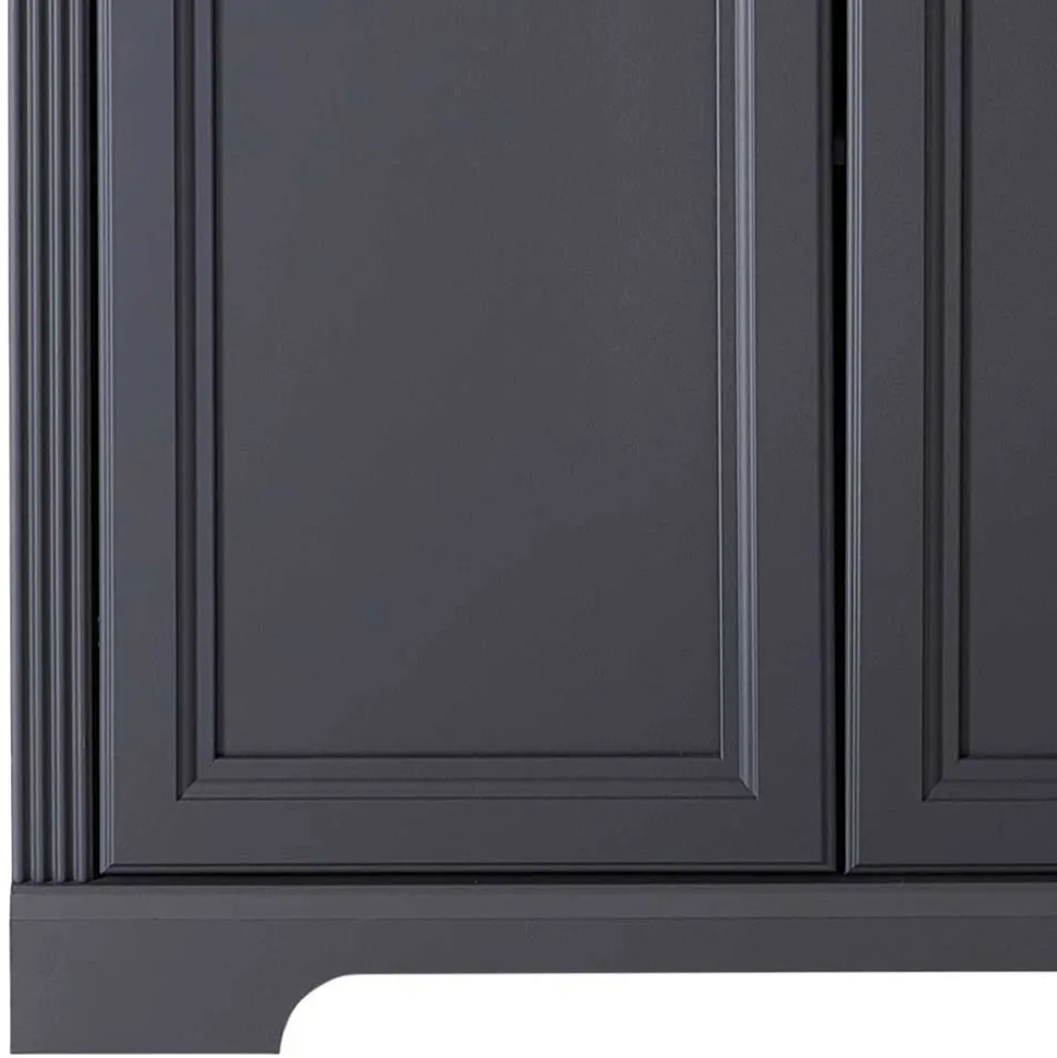 Landhaus Büro Aktenschrank in Grau & Eiche NB - Joe