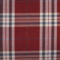 Landhaus Chaiselongue in Rot mit Karo Muster - Litruna