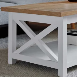 Landhaus Couchtisch mit Ablagboden - Ristina