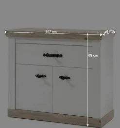 Landhaus Dielenmöbel Kombination - Nedita I (fünfteilig)