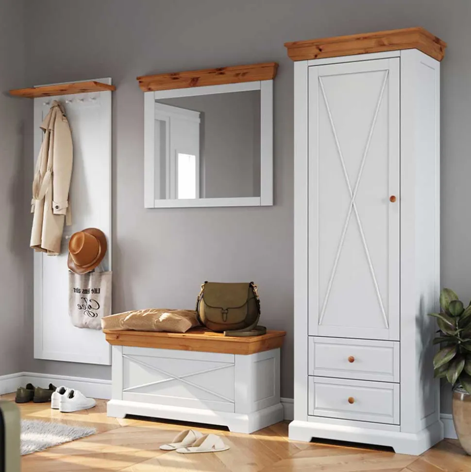 Landhaus Dielenmöbel Set aus Kiefer - Saluts (vierteilig)