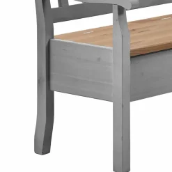 Landhaus Eckbank Jytte in Grau mit Braun