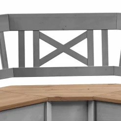 Landhaus Eckbank Jytte in Grau mit Braun