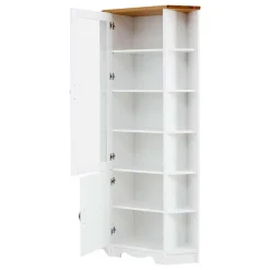 Landhaus Eckvitrine aus Kiefer zweifarbig - Ribeiro