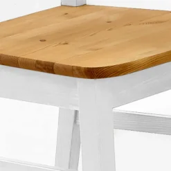 Landhaus Essgruppe Sibiuta in Weiß Kiefer massiv (vierteilig)