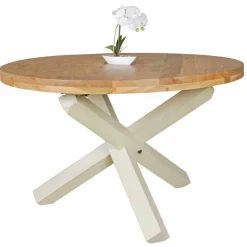 Landhaus Esstisch Drolivio mit Tischplatte rund